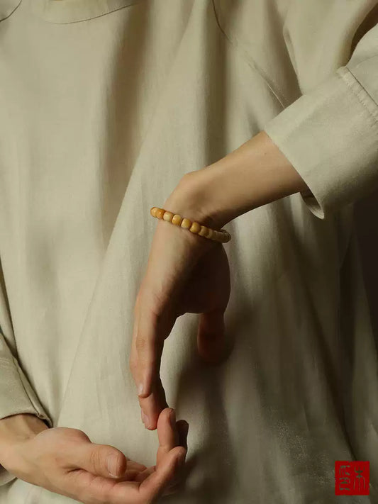 Monk-Blessed Sandalwood Mala Bracelet | Asceticmonk